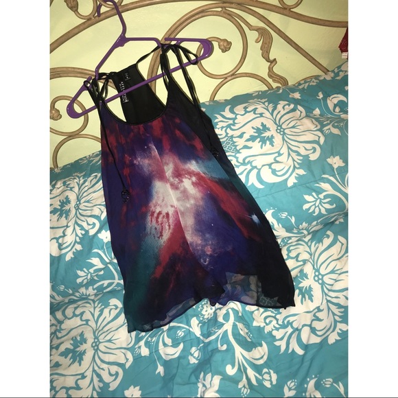 Affliction Tops - AFFLICTION black premium galaxy top